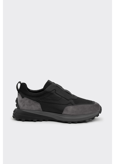 Derinet Hakiki Deri Comfort Taban Erkek Sneaker Siyah Gri Siyah Gri