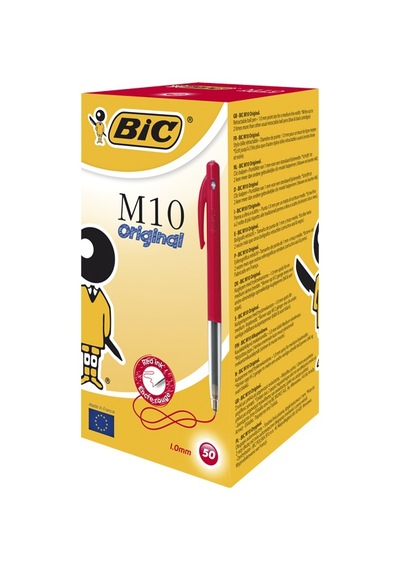 Bic Tükenmez Kalem M10 Basmalı 50 Li Kırmızı Diğer