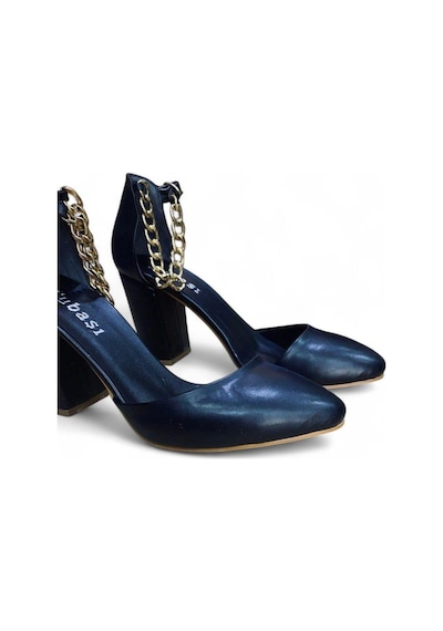 Cihanshoes Siyah Cilt 8.5'cm Topuklu Kadın Ayakkabı 36-37-38-39-40