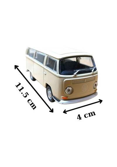 Nostaljik Beyaz Volkswagen Type 2 1/32 Ölçek Metal Çek Bırak Kapılar Açılır Model Araba Çok Renkli