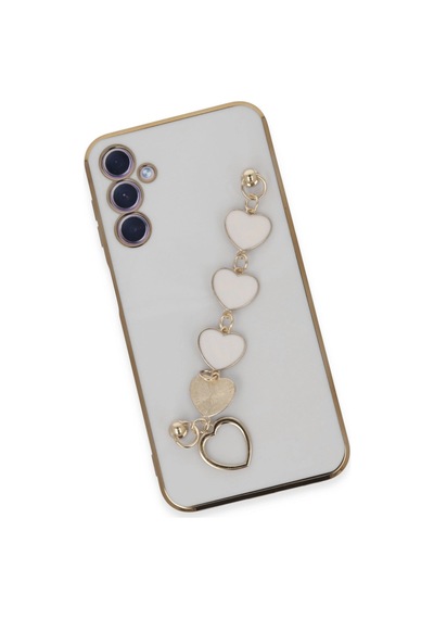 Samsung Uyumlu Galaxy A24 4g Kılıf Esila Silikon Beyaz/