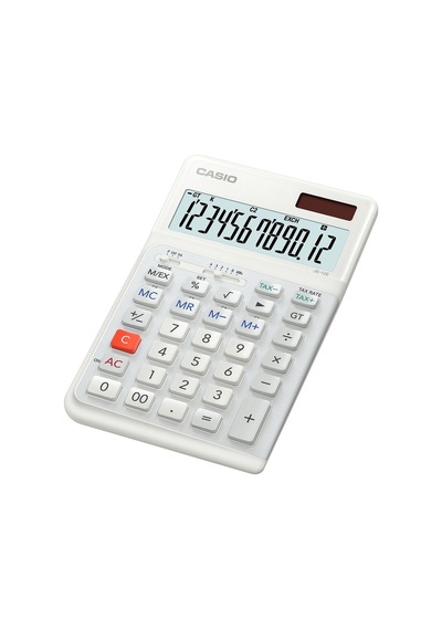 Je-12e-we Beyaz 12 Hane Masa Üstü Ergonomik Tuşlu Hesap Makinesi Çok Renkli