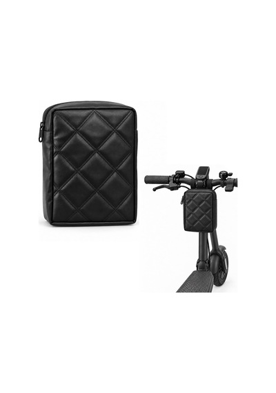 Kapitone Kumaş Gidon Bağlantılı Scooter Bisiklet Motosiklet Çantası 23x19 Cm Al5690 Genel