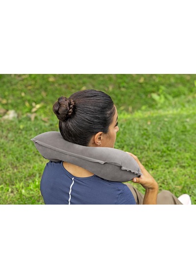 Bestway 67006 Kadife Yüzeyli Şişme Boyun Yastığı 37cm X 24cm X 10cm