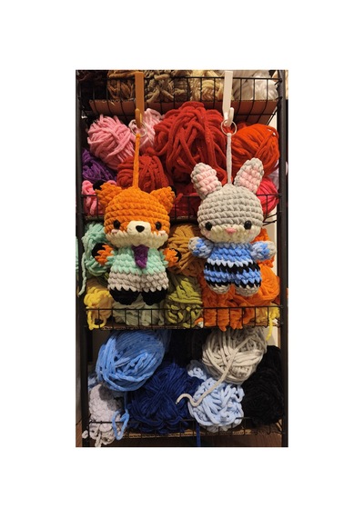 Nick & Judy El Yapımı Amigurumi Anahtarlık Örgü Peluş Figür