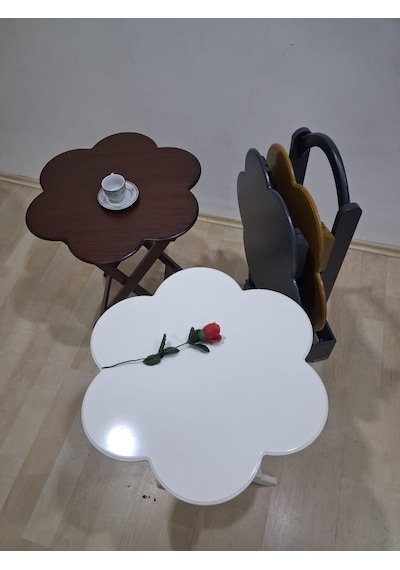 Zigon Çanta Papatya 90650 Dörtlü Model Ahşap Mdf Parlak 4 Renk Uyumu El Yapım Çok Renkli