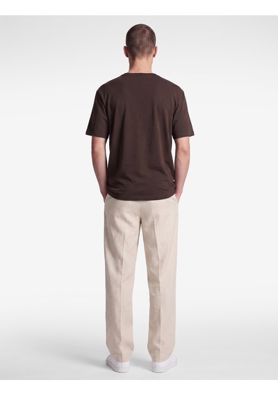 Koton Pamuklu Bisiklet Yaka Kısa Kollu Basic Oversize Tişört Kahverengi 7wam10086mk