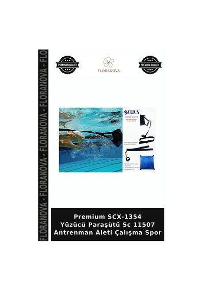 Premium Scx-1354 Yüzücü Paraşütü Sc 11507 Antrenman Aleti Çalışma Spor Çok Renkli