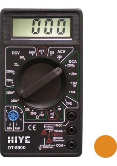 Hiye Dt-830d Dijital Ölçü Aleti Kompakt Dijital Multimetre Avometre