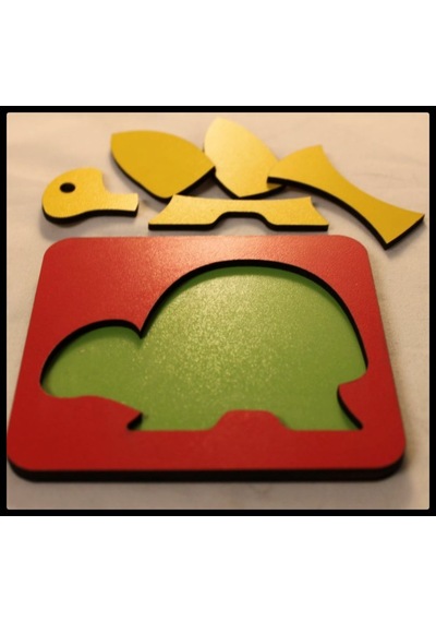 Ahşap Montessori Üçlü Puzzle Hayvanlar