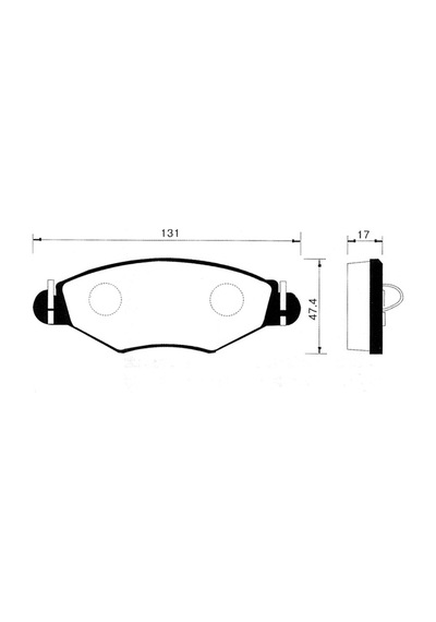 Balata On 206 Peugeot 01- Sekmanlı Tıp 131x48x18