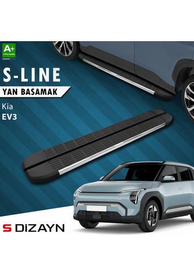 S-dizayn Kia Ev3 S-line Krom Yan Basamak 183 Cm 2025 Üzeri A+ Kalite