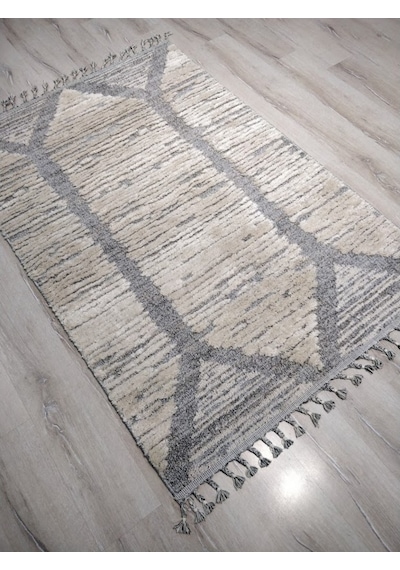 Eko Halı Sydney Sdy01 White Grey Modern Dokulu Halı 120X180 Cm