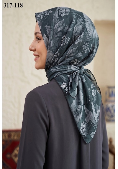 Sharell Desenli Soft Pamuk Eşarp 317-118 Çok Renkli