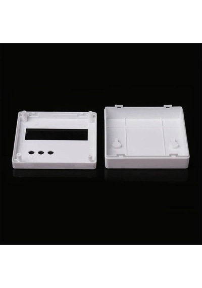 Plastik Proje Kutusu 86x86mm Beyaz Duvara Yüzeye Montaj Tip 1602 Lcd 3 Buton Elektronik