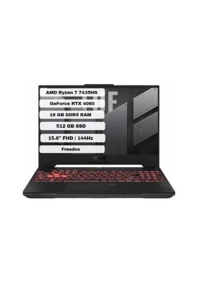 Asus TUF Gaming A15 FA507NUR-LP167 R7-7435HS 16 GB 512 GB SSD RTX4050 15.6" Free Dos Dizüstü Bilgisayar (Outlet)