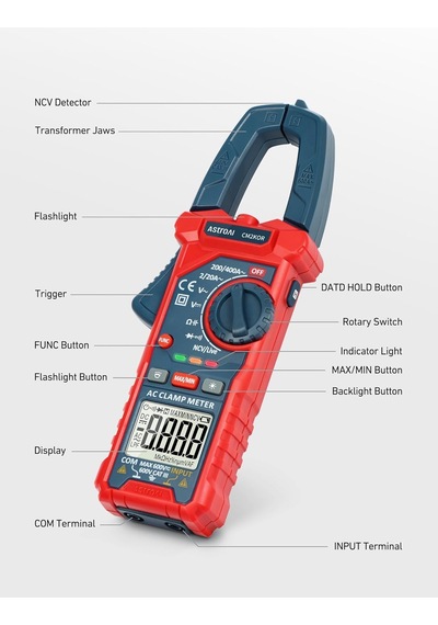 Astroaı Cm2k0r 2000 Sayım Pens Metre, Multimetre, Polimetre, Voltmetre, Ac Akım, Ac/dc Gerilim, Direnç, Frekans, Kapa