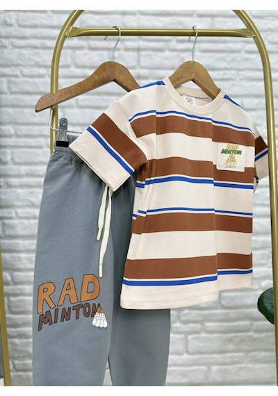 Lolliboomkids Erkek Çocuk Pamuklu Kahverengi Çizgili T-shirt Ve Eşofman Altı Takım 2 Parça Yeni Sezon Renkli Çok Renkli Lolliboomkids Erkek Çocuk Pamuklu Kahverengi Çizgili T-shirt Ve Eşofman Altı Takım 2 Parça Yeni Sezon Renkli Çok Renkli