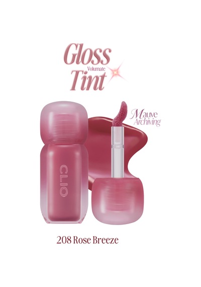Pigmentli, Parlak Bitişli Dolgunlaştırıcı Lip Gloss Clıo Volumate Gloss 208 Rose Breeze
