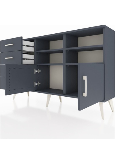 Arges Konsol 4 Raflı 4 Çekmeceli 2 Kapaklı 132x30x83 Antrasit-antrasit/antrasit Antrasit/antrasit Arges Konsol 4 Raflı 4 Çekmeceli 2 Kapaklı 132x30x83 Antrasit-antrasit/antrasit Antrasit/antrasit