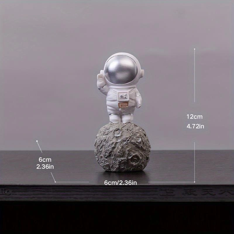 Lüks Modern Astronot Figür Biblo 12 Cm Ev Ofis Masa Süsü Dekoratif Uzay Temalı Hediyelik Heykel