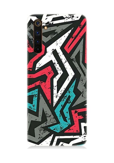 Realme 6 Pro Uyumlu Silikon Kılıf Grafiti Mozaik Desenler