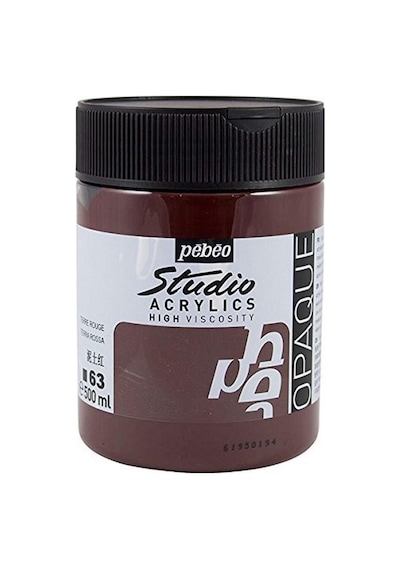 Pebeo Studio Yüksek Viskoziteli Akrilik Boya 500 Ml Terra Rossa 63 Diğer Renkler