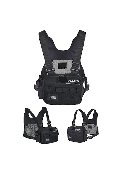 Fujin Tactical Vest Black Balıkçı Çantası