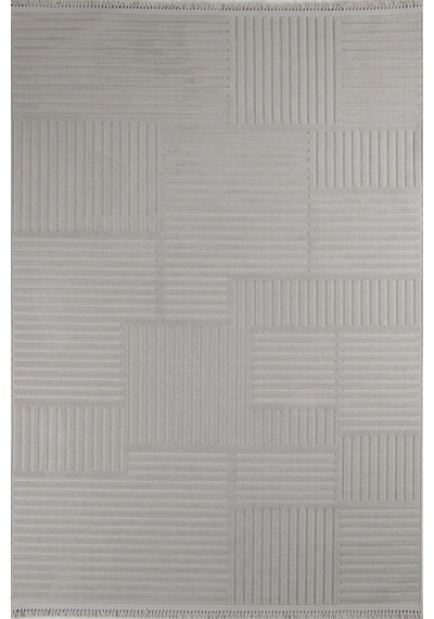 Çam Halı Molde 9203 Açık Gri Koridor Halısı Kesme Yolluk Mutfak Halısı Modern Salon Halısı Gri 4