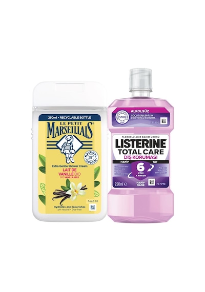 Listerine Total Care Hafif Tat Alkolsüz 250 Ml + Le Petit Marseillais Vanilya 250 Ml