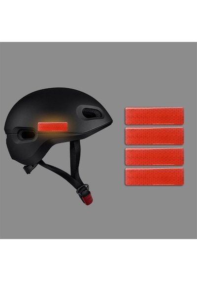 Motorsiklet Bisiklet Kask Uyarıcı Reflektif İkaz Sticker 4'lü Çok Renkli
