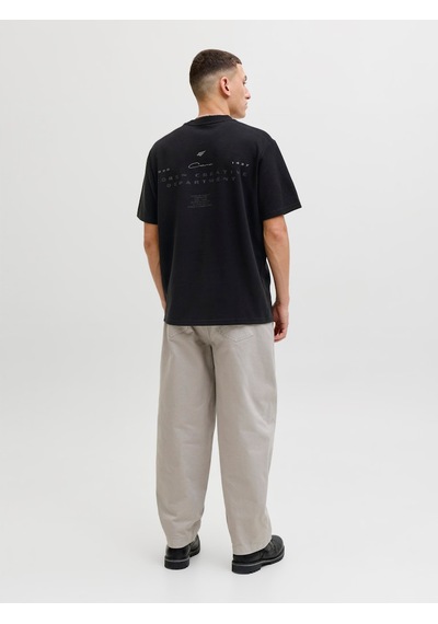 Jack & Jones Fusion Back Print Erkek Siyah Tişört 12289911-b