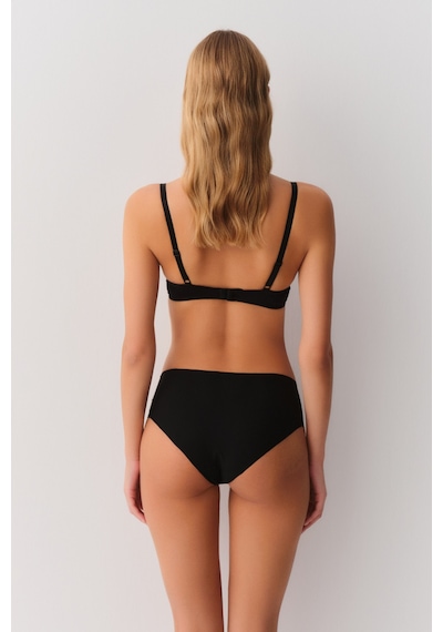 Suwen Invisible Lazer Kesim Midi Slip Külot Sw9936012 Siyah