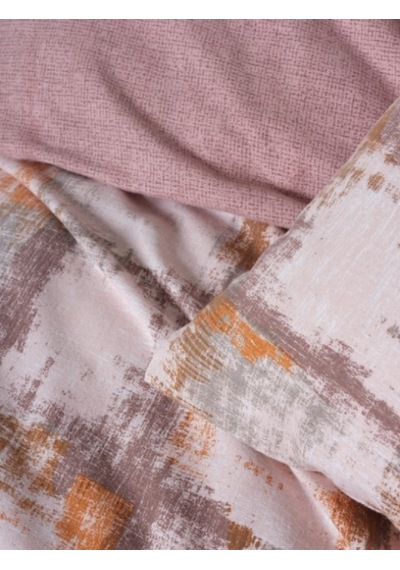 Cotton Box Flanel Rina Kiremit Çift Kişilik Nevresim Takımı Kiremit