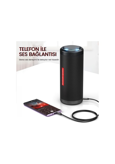 3.5mm Jack Trrs Hi-fi Örgülü Aux Mikrofon Ve Ses Kablosu 1 Metre
