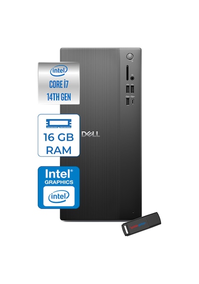 Dell Tower Essential QVT1260 BTO-014007P04-126000700P04 i7-14700 16 GB 2 TB SSD W11P Masaüstü Bilgisayar + USB Bellek