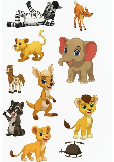 60 Çıkartmalı Sticker Kitabı Eğitici Etkinlik Kitabı Hayvanlar - Taşıtlar - 2'li