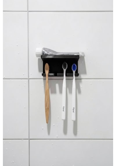 Siyah Yapışkanlı Çok Amaçlı Diş Fırçası Jilet Jiletlik Asacağı Askılığı Askılık Diş Fırçalık Banyo Organizer