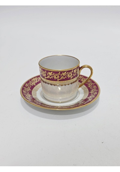 Objets D'art Çiçek Desenli Kahve Fincan Takımı Çok Renkli
