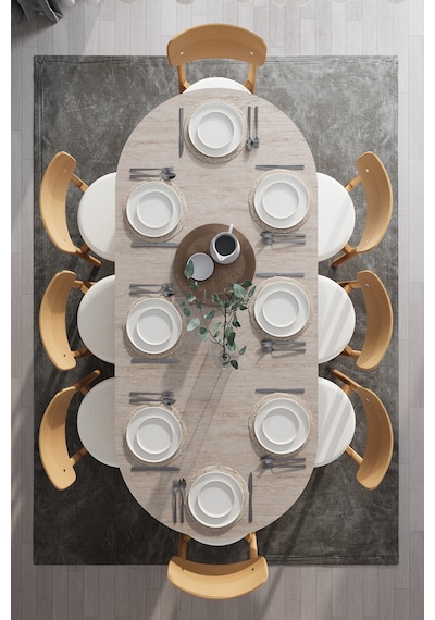 Modern 8 Kişilik Mutfak Yemek Masası Ve Sandalye %100 Mdf Mutfak Yemek Odası Masası Takımı Ymt08 Sidon Modern 8 Kişilik Mutfak Yemek Masası Ve Sandalye %100 Mdf Mutfak Yemek Odası Masası Takımı Ymt08 Sidon