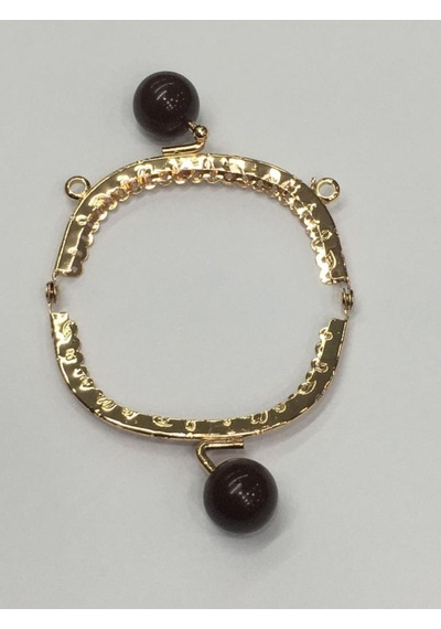 Karantuhafiye Çanta Ve Cüzdan Klipsi Oval 20 Cm Incili Model Gold Kahve İnci Gold Kahve İnci Çok Renkli