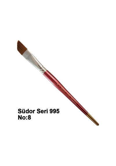Südor Seri 995 Yan Kesik Yağlı Boya-Akrilik Boya Fırçası No 8