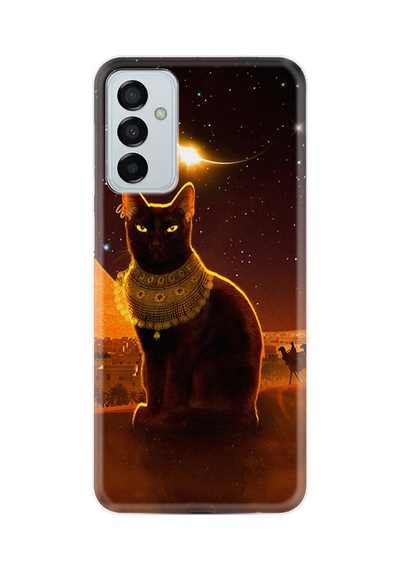 Samsung Samsung Galaxy Uyumlu A04s Kılıf Resimli Desenli Silikon Platinium Series Kraliçe Kedi 1873