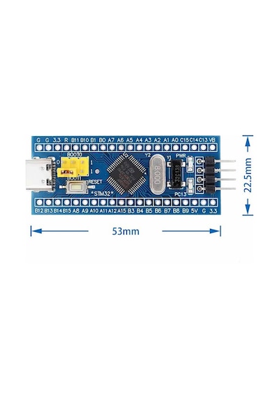 Stm32f103c8t6 Arm Cortex M3 Bluepill 72mhz Cpu 32k Flash Tqfp48 Minimum Sistem Geliştirme Kartı