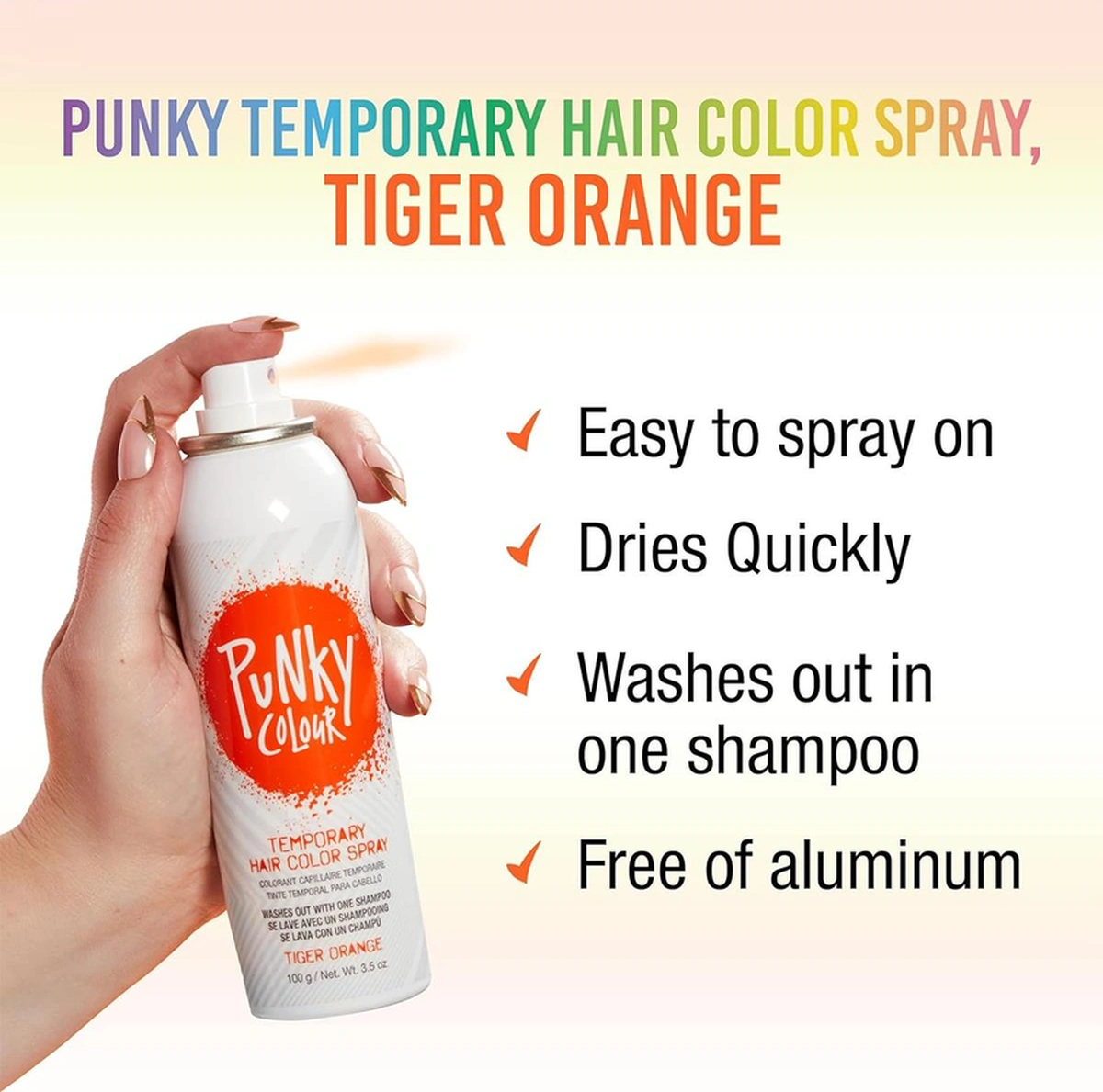 Punky Colour Geçici Renklendirici Saç Spreyi Tiger Orange 100gr