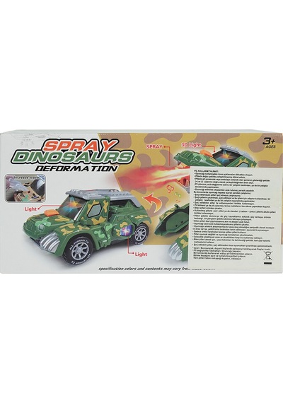 Pilli Sesli Işıklı Dinozor Araba