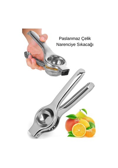 Paslanmaz Çelik Limon Sıkacağı Büyük Boy Metal Narenciye Presi Limon & Portakal Sıkacağı Paslanm Diğer