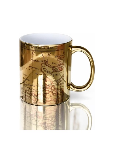 Travel Journal Tasarımlı Gold Kupa Acı Kahve