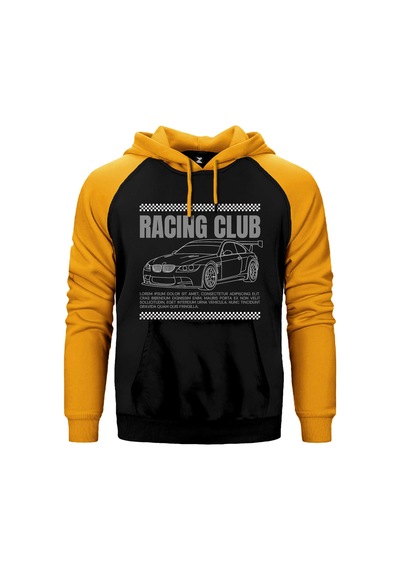 Bmw Racing Club Gri Renk Reglan Kol Sweatshirt / Hoodie