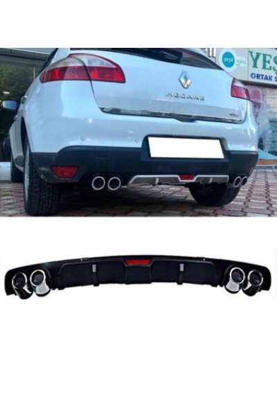 Megane 3 Hb 4 Egzoz Görünüm Parlak Siyah Difüzör Plastik